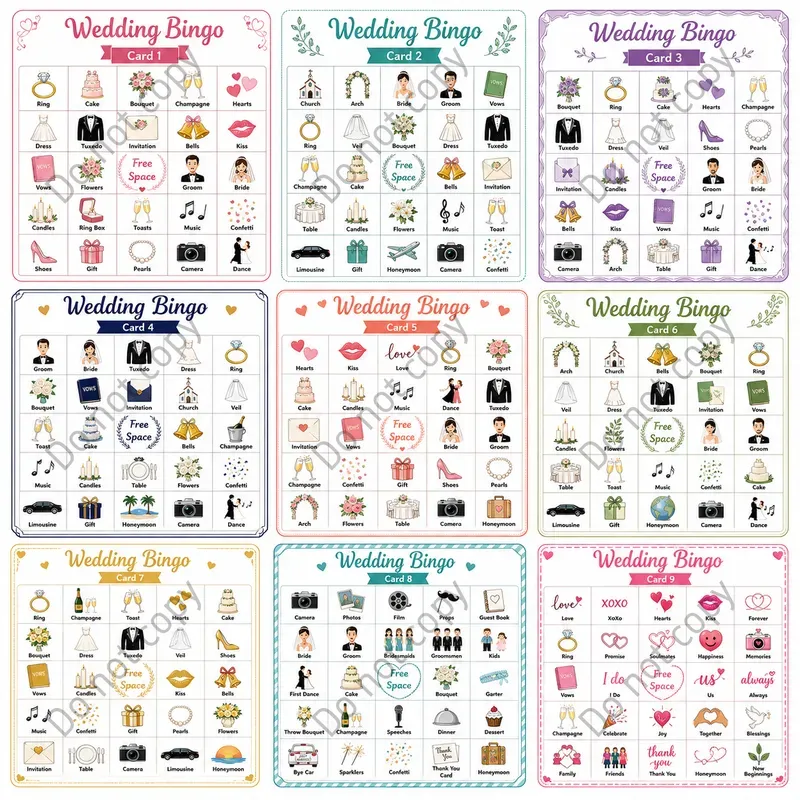 Printable Bingo Card Sets Any Theme