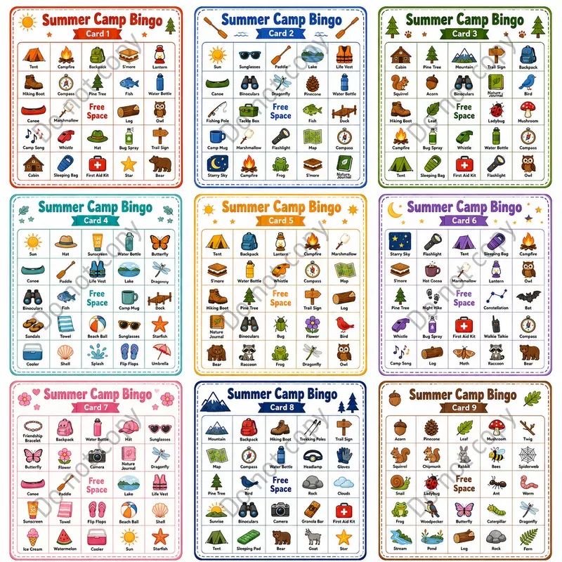 Printable Bingo Card Sets Any Theme