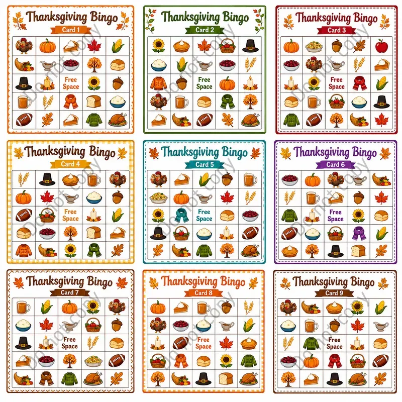 Printable Bingo Card Sets Any Theme