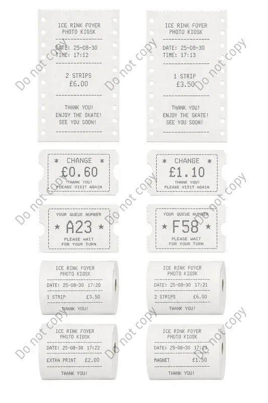 Photo Booth Receipt Slip Sheets