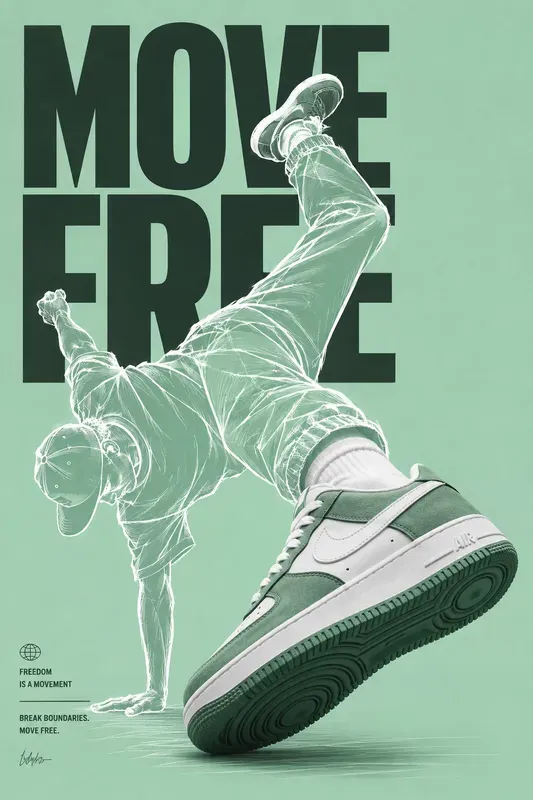 Minimal Sneaker Character Poster Packs
