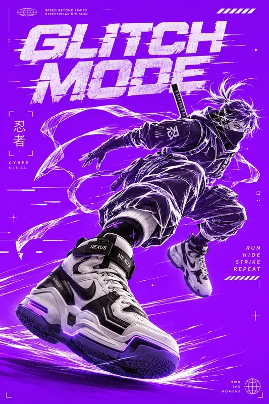 Minimal Sneaker Character Poster Packs