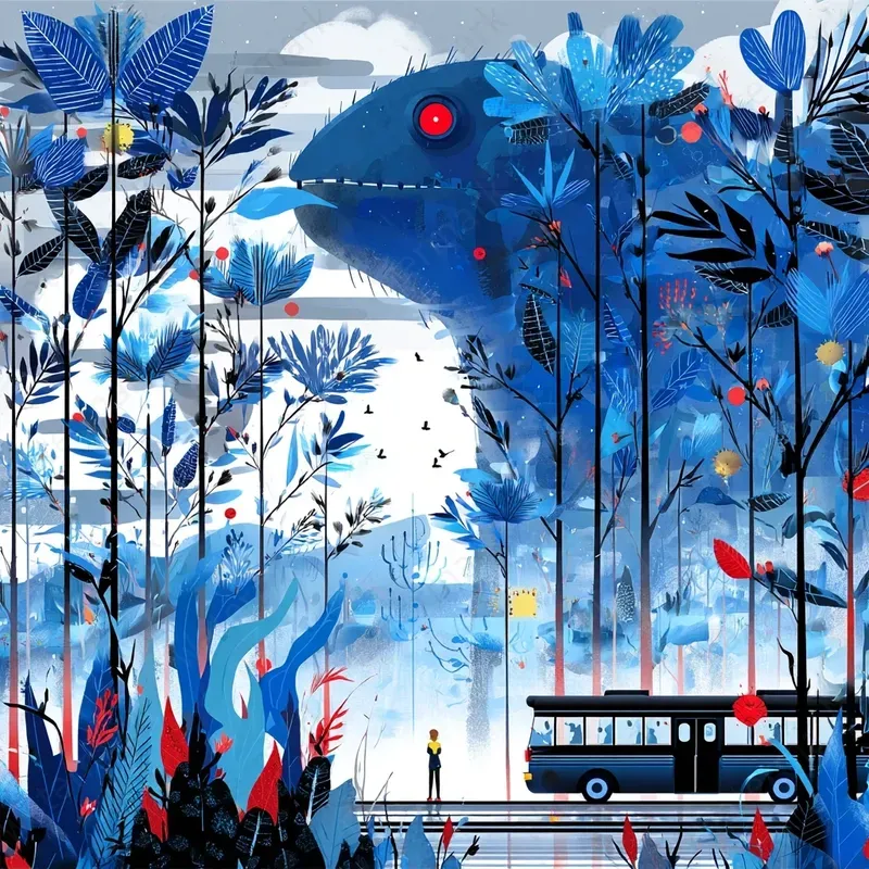 Azure Shadows Of Crimson