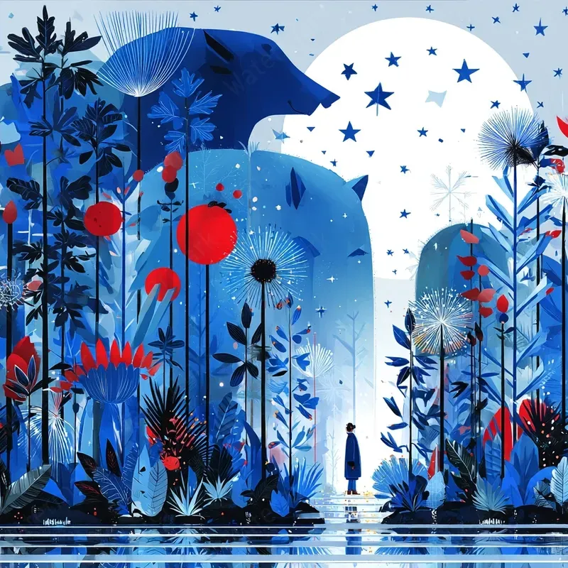 Azure Shadows Of Crimson