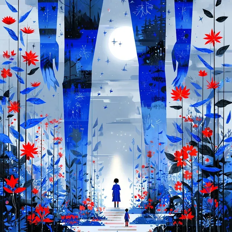 Azure Shadows Of Crimson