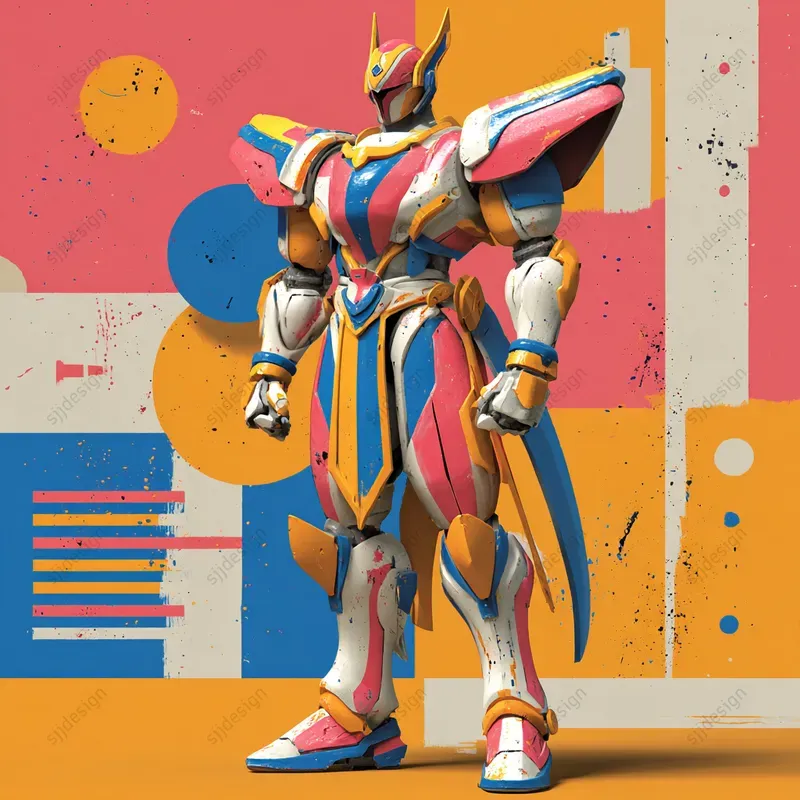 Cyber Y2k Neon Character Style