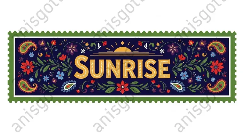 Folk Art Ornamental Lettering Banners