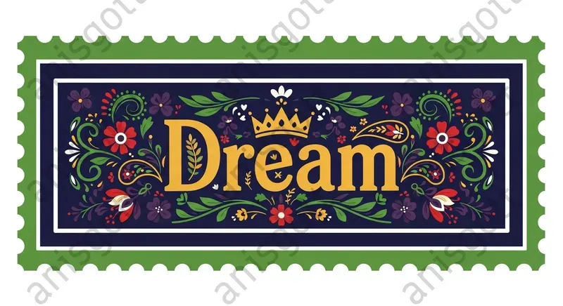 Folk Art Ornamental Lettering Banners