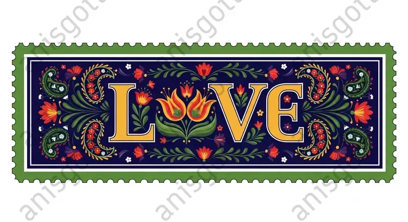 Folk Art Ornamental Lettering Banners