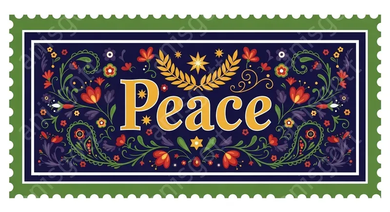 Folk Art Ornamental Lettering Banners