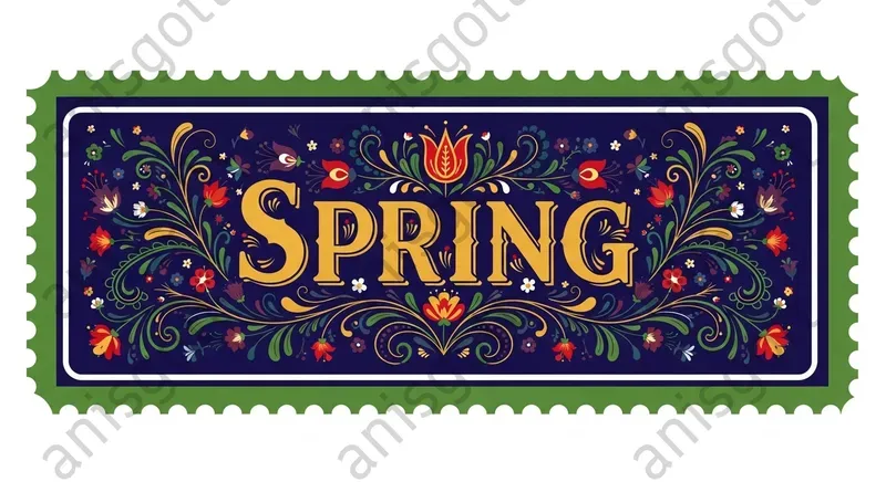 Folk Art Ornamental Lettering Banners