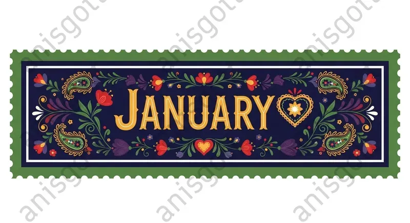 Folk Art Ornamental Lettering Banners