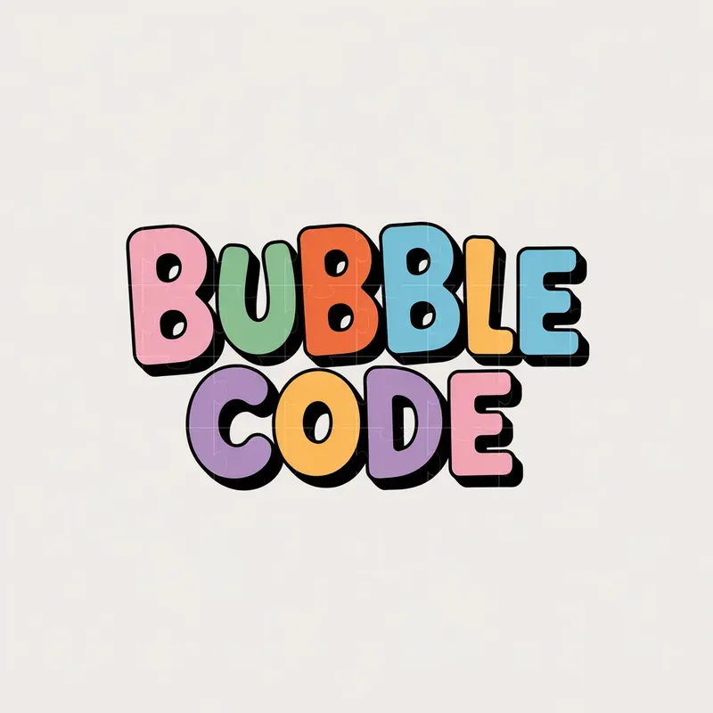 Bubble Text Logo Designs