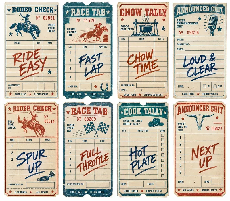 Vintage Guest Check Typography Ephemera