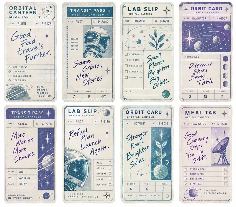 Vintage Guest Check Typography Ephemera