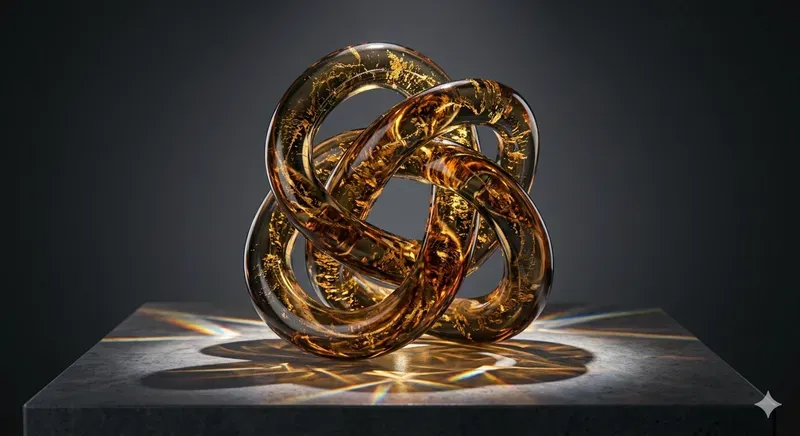 Abstract Minimalist Geometric Glass Sculptures