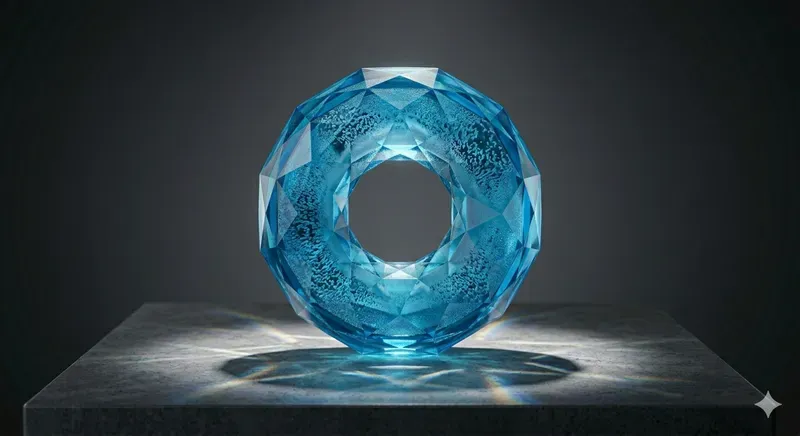 Abstract Minimalist Geometric Glass Sculptures
