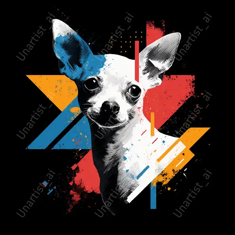 Geometric Dog Vector Illustrations