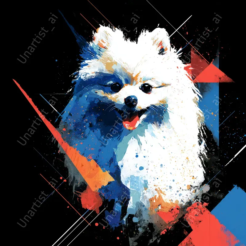 Geometric Dog Vector Illustrations