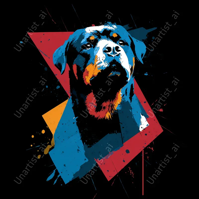 Geometric Dog Vector Illustrations