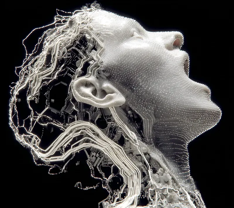 Digital Wireframe Myth Portraits