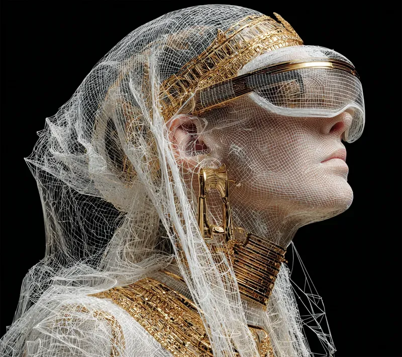 Digital Wireframe Myth Portraits