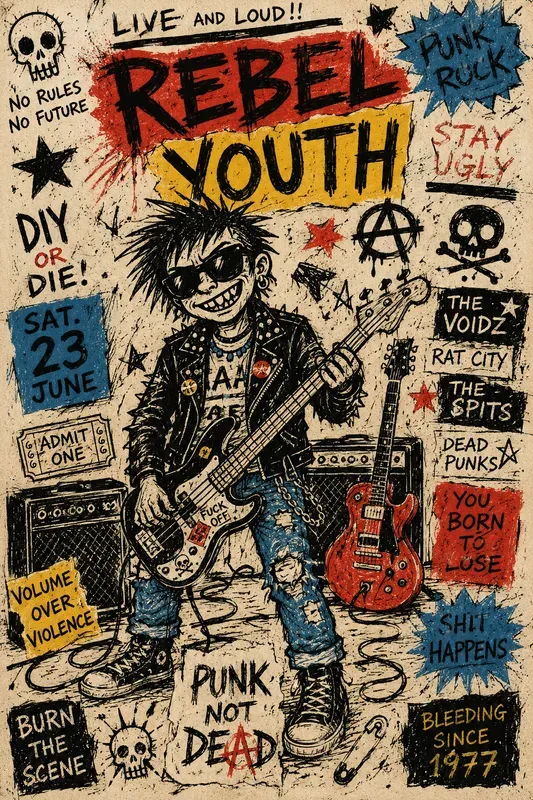 Raw Punk Zine Poster Creators