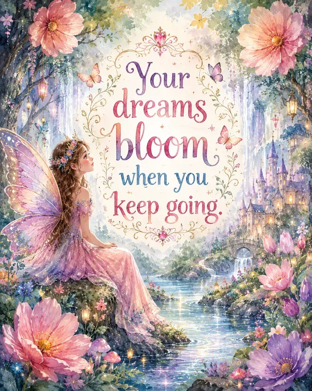 Fantasy Watercolor Motivation Quotes