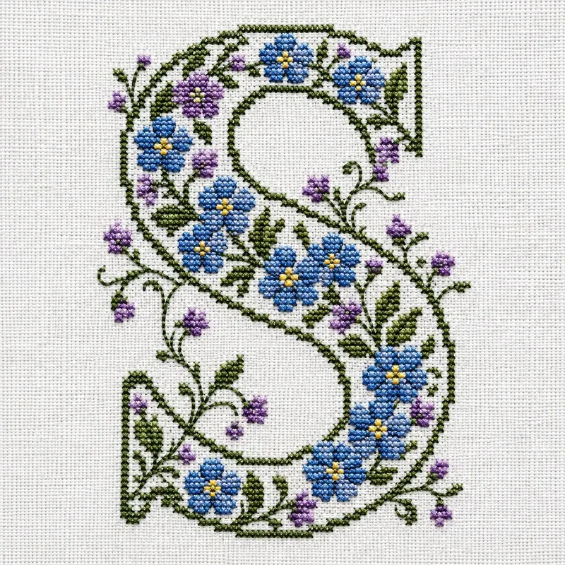 Floral Cross Stitch Alphabets