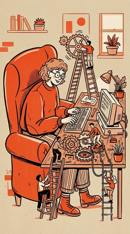 Midcentury Spot Art Style