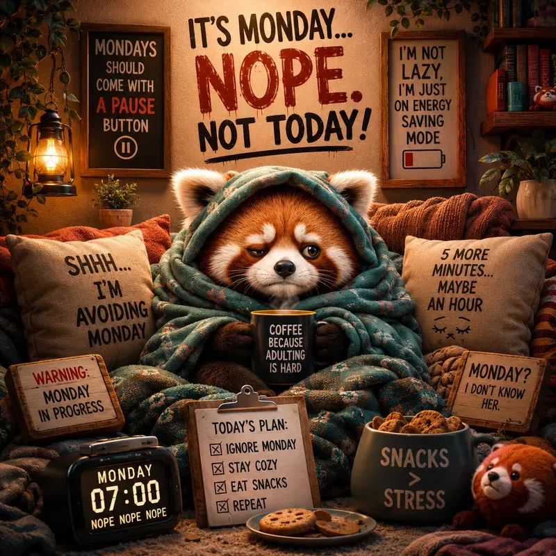 Whimsical Cozy Character Quote Posters