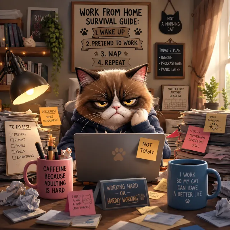 Whimsical Cozy Character Quote Posters