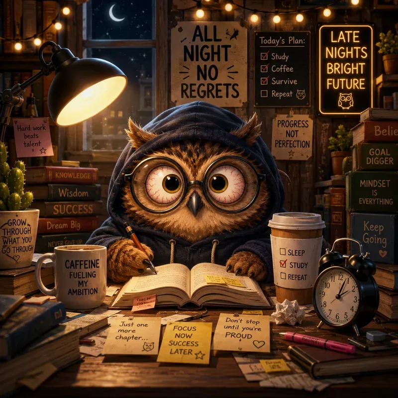 Whimsical Cozy Character Quote Posters