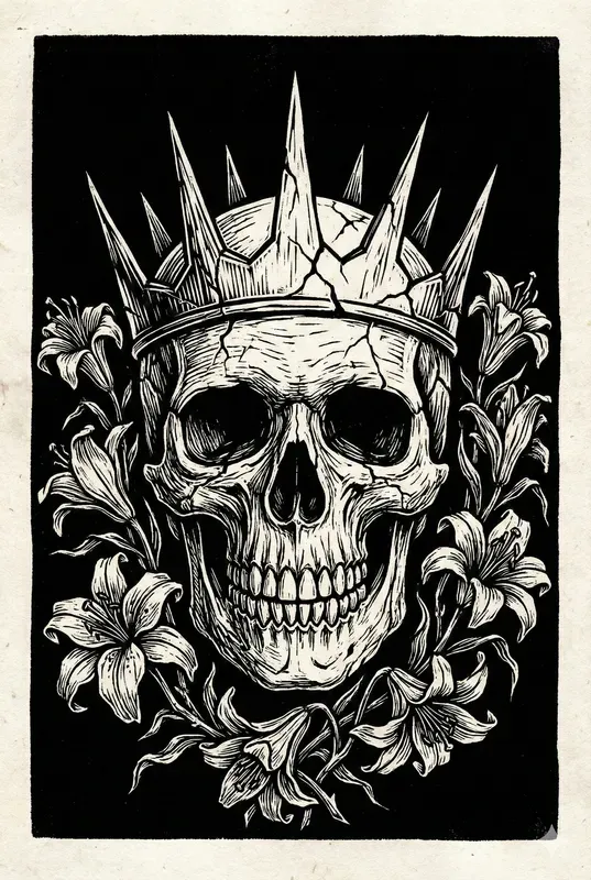 Gothic Fantasy Woodcut Illustration Cards