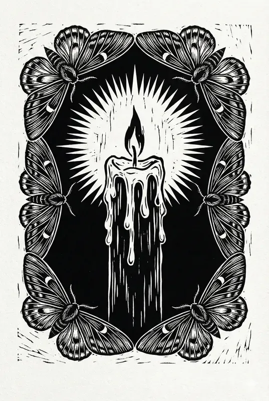 Gothic Fantasy Woodcut Illustration Cards
