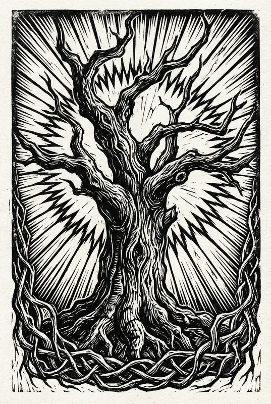 Gothic Fantasy Woodcut Illustration Cards
