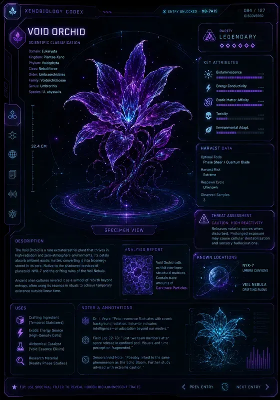 Video Game Codex Page Generator
