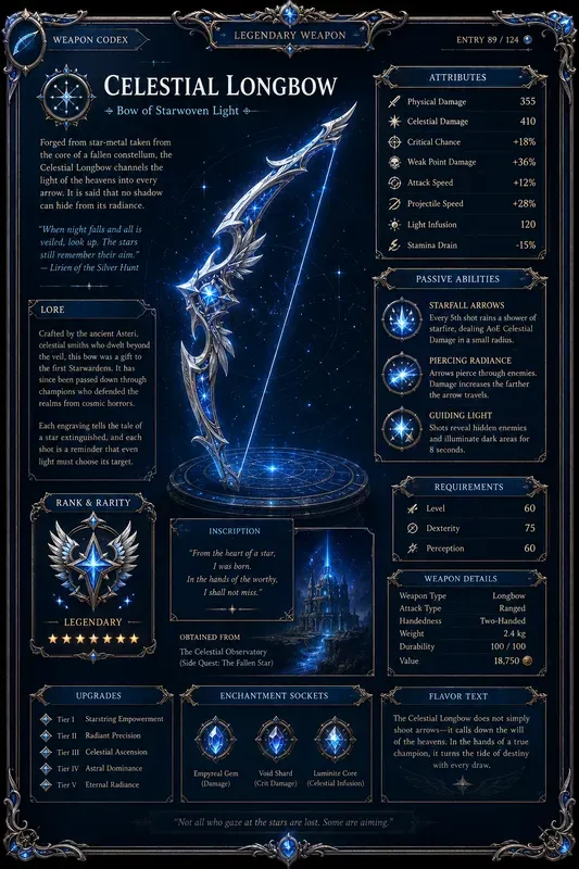 Video Game Codex Page Generator