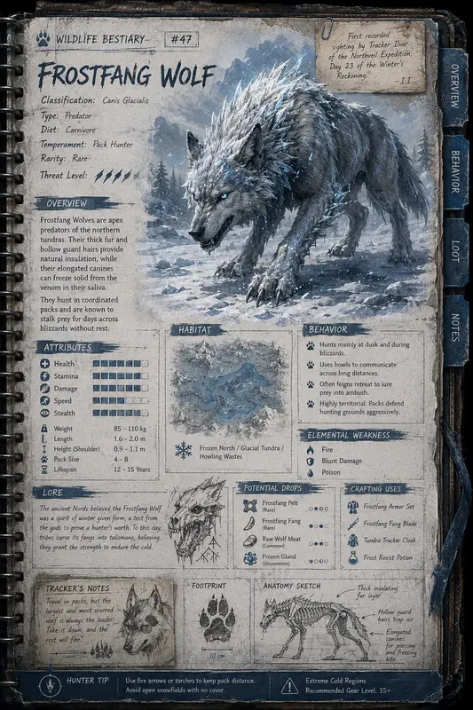 Video Game Codex Page Generator