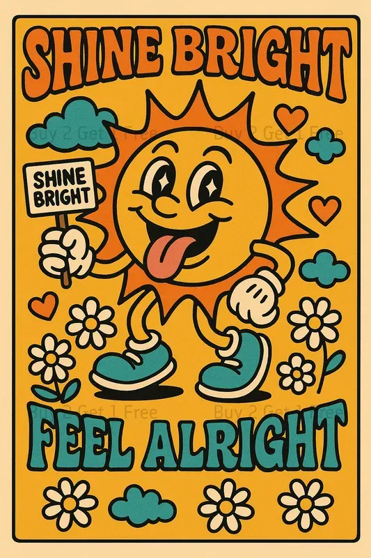 Vintage Summer Cartoon Vibes Posters