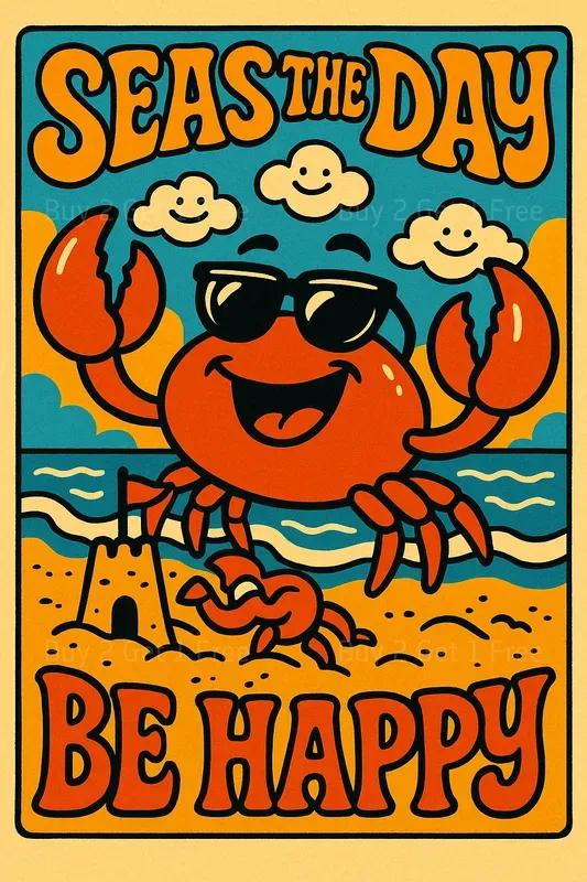 Vintage Summer Cartoon Vibes Posters