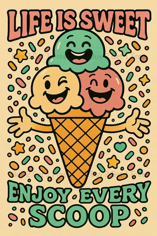Vintage Summer Cartoon Vibes Posters