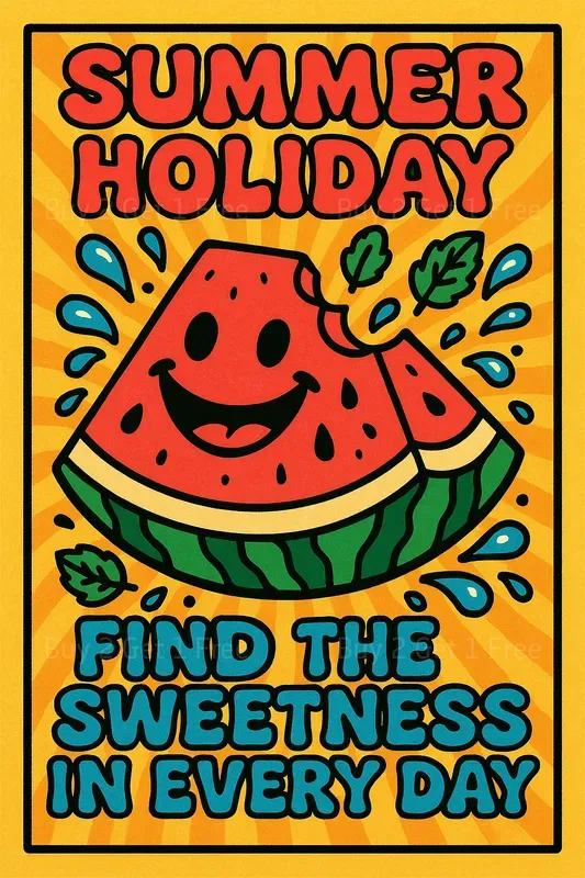 Vintage Summer Cartoon Vibes Posters