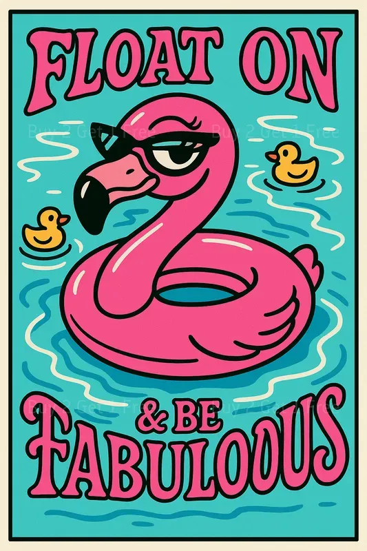 Vintage Summer Cartoon Vibes Posters