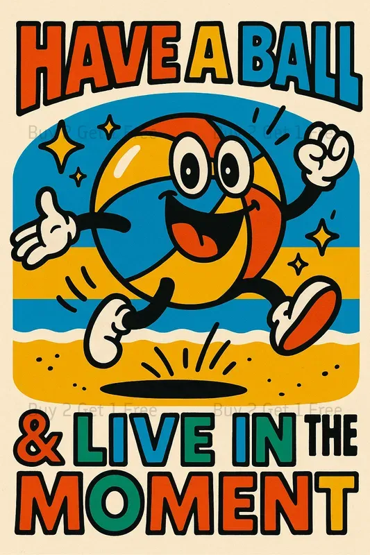 Vintage Summer Cartoon Vibes Posters