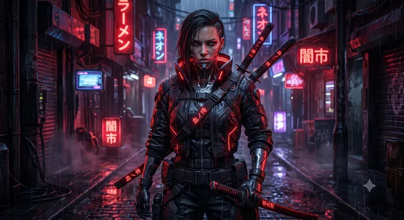 Neon Cyberpunk Character Avatars