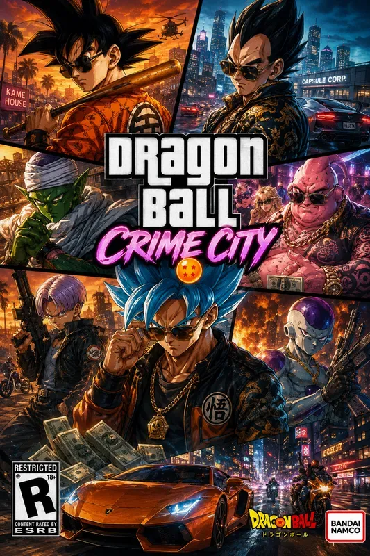 Anime X Crime Game Cinematic Posters