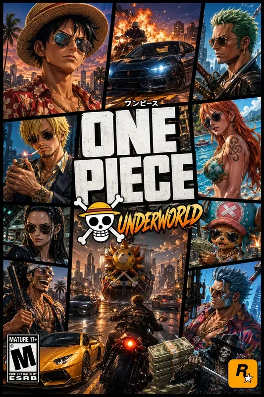 Anime X Crime Game Cinematic Posters