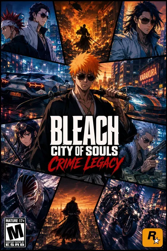 Anime X Crime Game Cinematic Posters