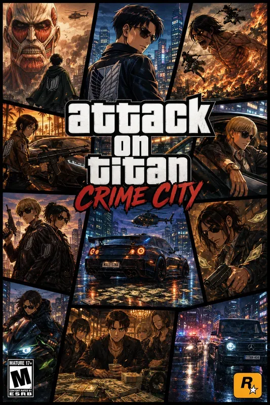 Anime X Crime Game Cinematic Posters